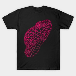 Bush viper (Atheris hispida) pink T-Shirt